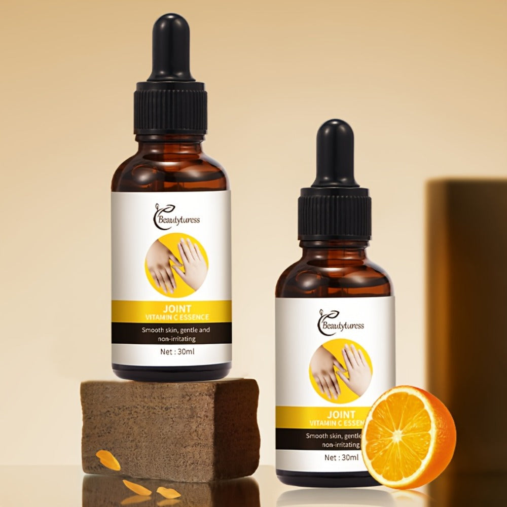 2 Bottles - Joint Vitamin C Essence, Moisturizing, No Dark Spots, Brighten, Shiny Light Beige, Daily Joint Care, Dark Spot Correction, Light Beige Brightening Regimen, Facial Serum, Brightening Skincare, Light Beige Formula, Non-Greasy Texture