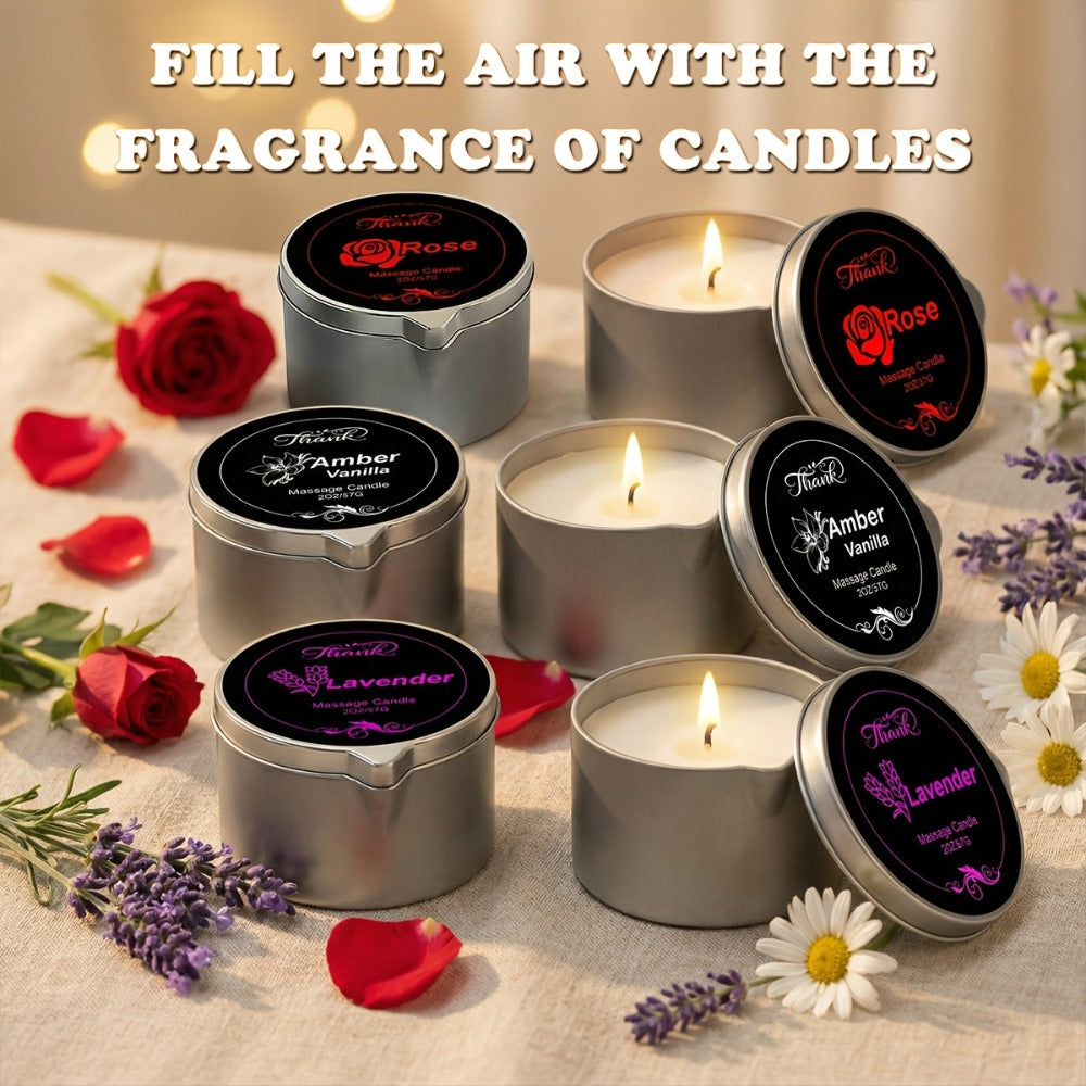 EVODUCK 6pcs/2pcs/1pc 2-In-1 Massage Oil Candle with Essential Oil Luxury Scented Candle with Soy Wax – Warm Moisturizing Body Lotion – Nail Salon, Spa, Pedicure, Beauty, Wedding, Christmas, Valentine'S Day Gift for Women (Total 12Oz/ – Each 2Oz)