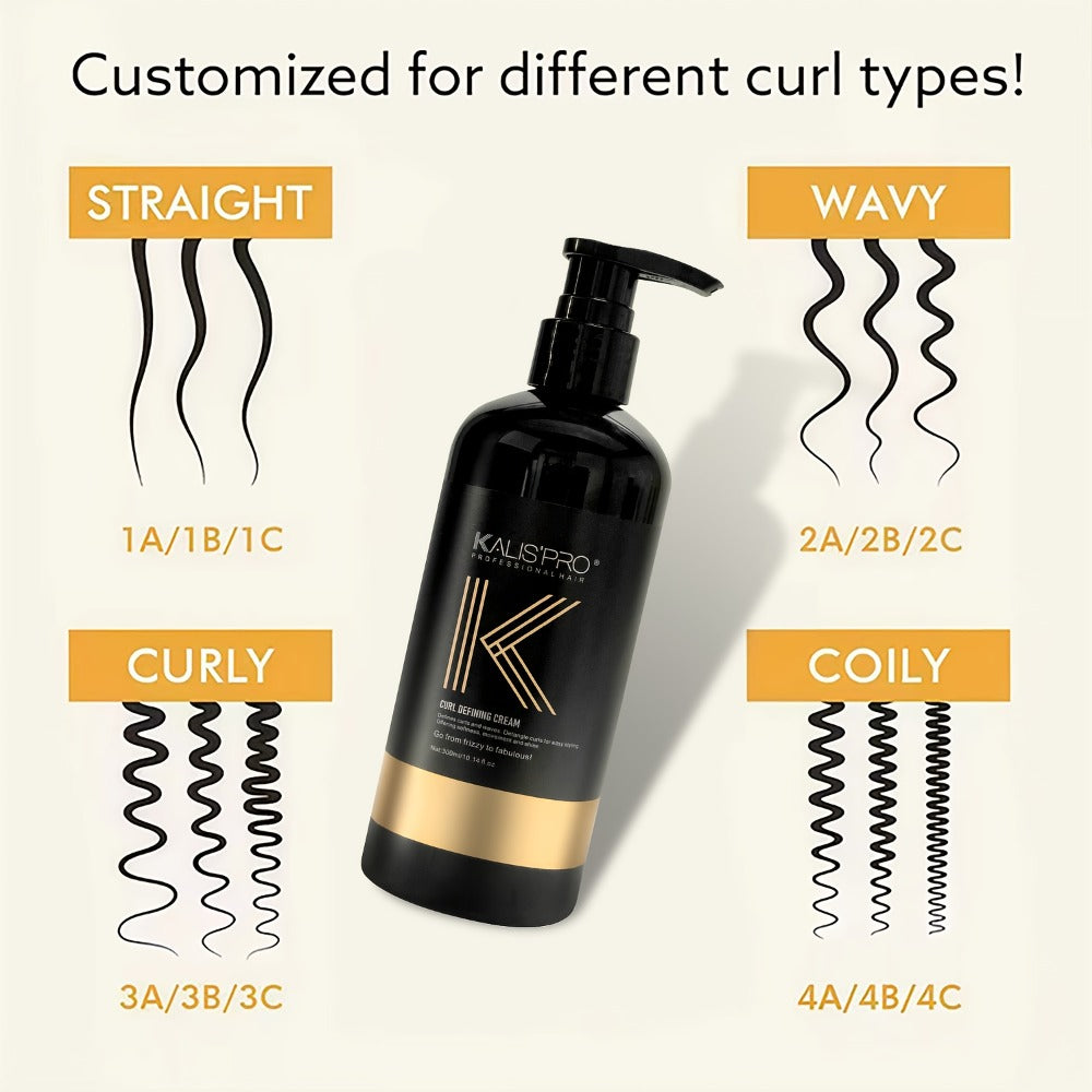 Curl Styling Cream 300ml Enhances Curls Frizz Control Moisturizing Long-Lasting Antistatic Non-Irritating Scalp-Safe Curly Hair Serum for Men and Women Natural Curl Definer Hair Styling Product