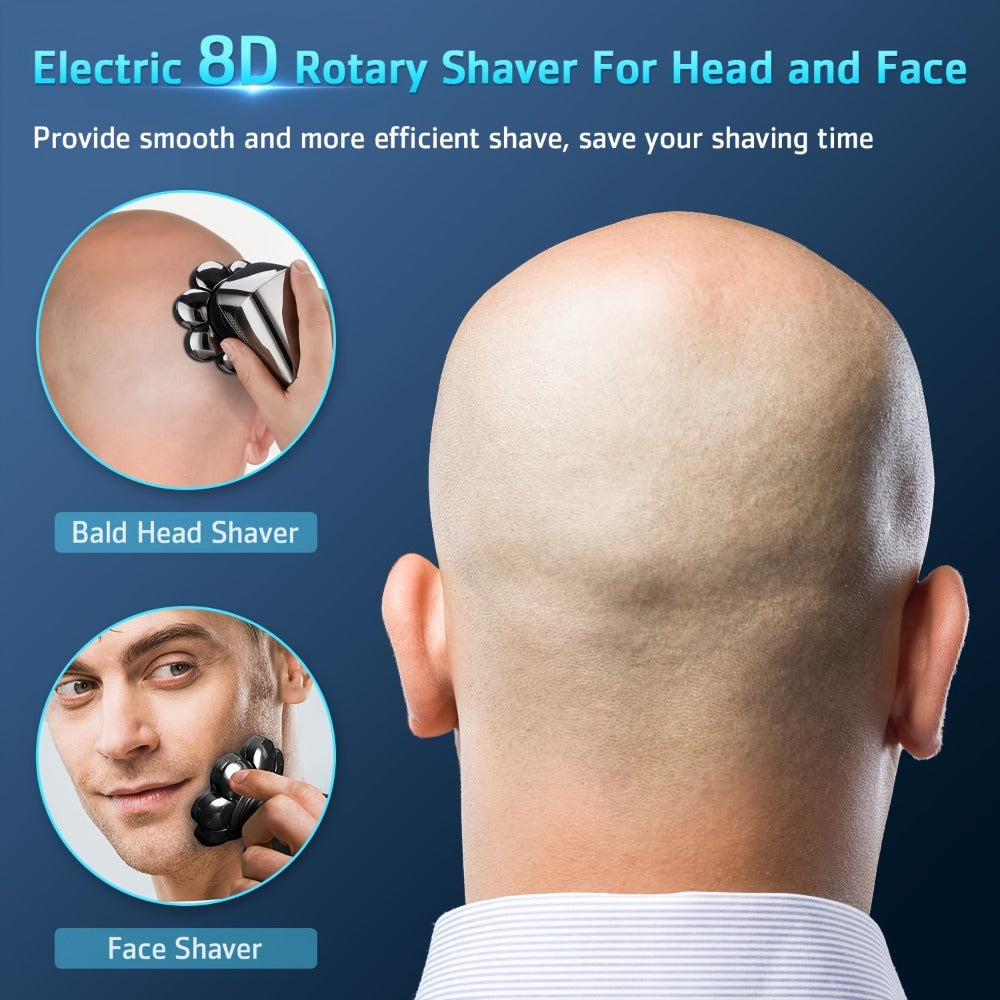 9D Electric Head Shaver for Bald Men, Upgraded 5-In-1 Head Shaver for Bald Men, Grooming Kit Electric Shaver for Men, Cordless Rechargeable Bald Head Razor for Home&Travel Gift Good, Valentine'S Day Gift
