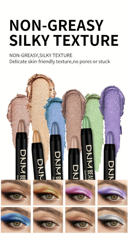 Eyeshadow Stick 16pcs Pearl Shimmer Matte Gel Eyeliner Pencil Set High Gloss Multi Color Blendable Eye Makeup for Women Party Holiday Valentine Gift