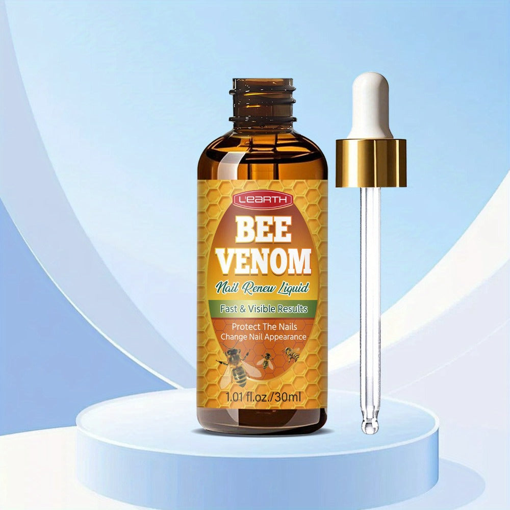 Bee Venom Toenail Care Solution: Extra Strength Formula for Toenail Issues - Nail Care Solution for Toes - Extra Strength Nail Care Solution - Visible Results in 7 Days - 1. 01fl. Oz