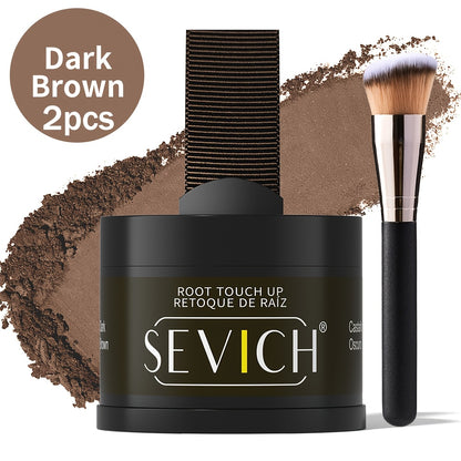 Hairline Powder for Root Touch Up & Hair Loss Cover - Volumizing Hair Concealer Powder for Thinning Hairline, Bald Spots & Sparse Areas - Works on All Hair Types - Multiple Shades with Brush 4g