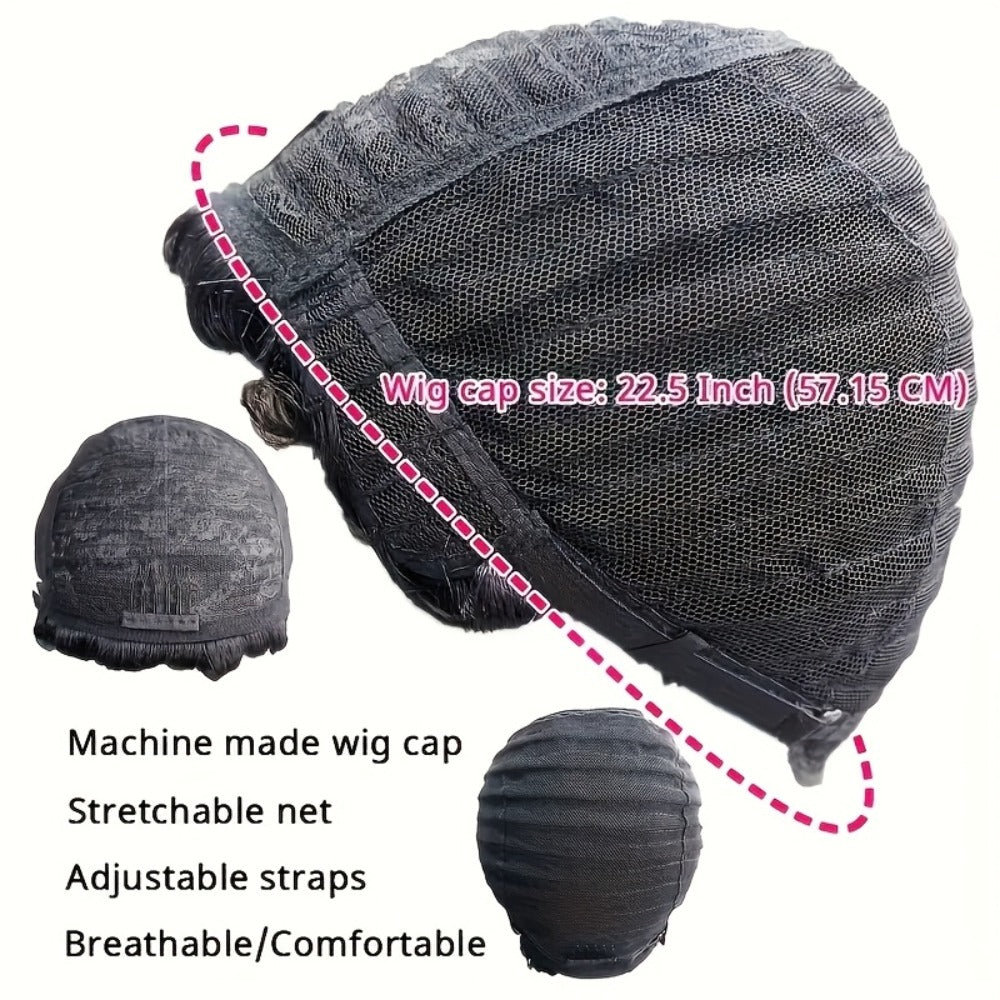 Pixie Cut Wig Human Hair Glueless Short Wig for Women 150% Density Straight Layered Bob Wig Pre Plucked Rose Net Cap Wear and Go Natural Black Daily Special Occasions