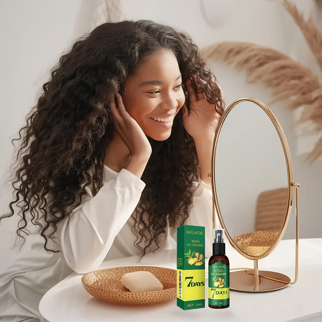 2 Bottles Of Ginger Hair Oil And Biotin Hair Serum, Suitable for All Hair Types, 7-day Ginger Nourishing Massage, Moisturizing And Hair Care, A Perfect Valentine's Day And Mother's Day Gift for Both Men And Women