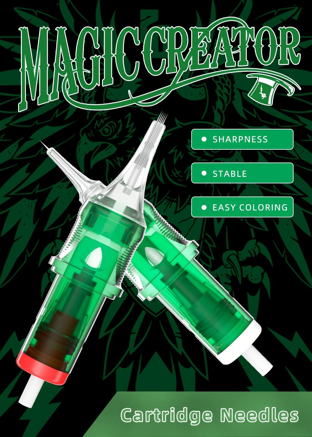 Disposable Tattoo Needles 20pcs Mixed Set - RL RS M1 C-M Multi-Gauge, High Transparency Cartridge, Lasting Sharpness & Ample Ink Capacity for Professional Artists & Beginners