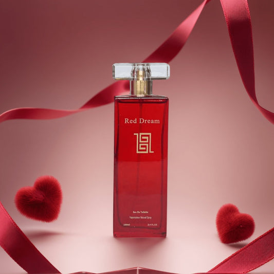 3.4fl.oz Women'S Luxury Perfume - Long-Lasting Floral Scent, Elegant Red Liquid Perfume with Golden & Heart-Shaped Accent, Travel-Friendly Spray for Day to Night Wear, Perfect Gift for Women, Fresh & Sophisticated Fragrance for On-the-Go Use