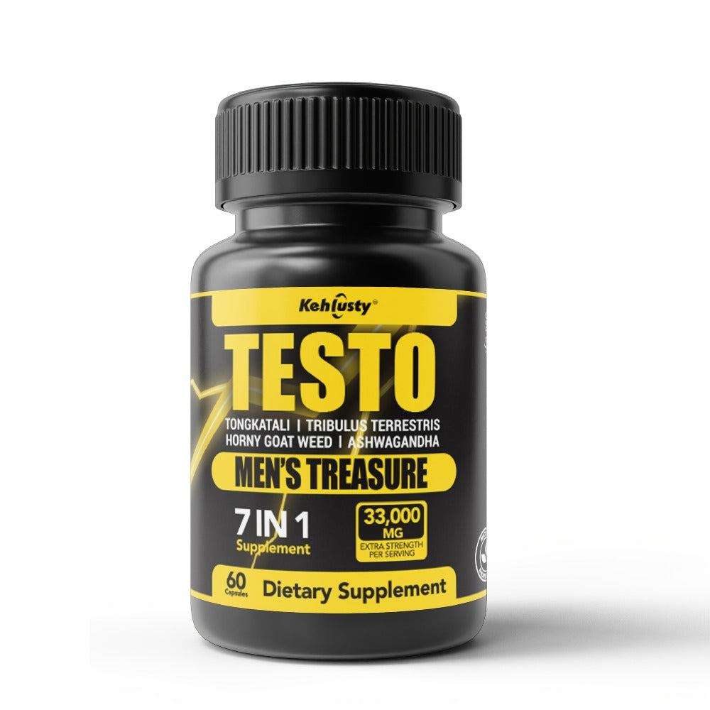 [Men's Energy Boost] ROCK HARD Capsules (with Tongkat Ali, Horny Goat Weed, And Saw Palmetto), Prostate Health, Unleash Male Energy, Easy Absorption, Natural Energy, Immune & Vitality Support, Men's Energy Boost Capsules Blue Chew, Wellness Supplement for