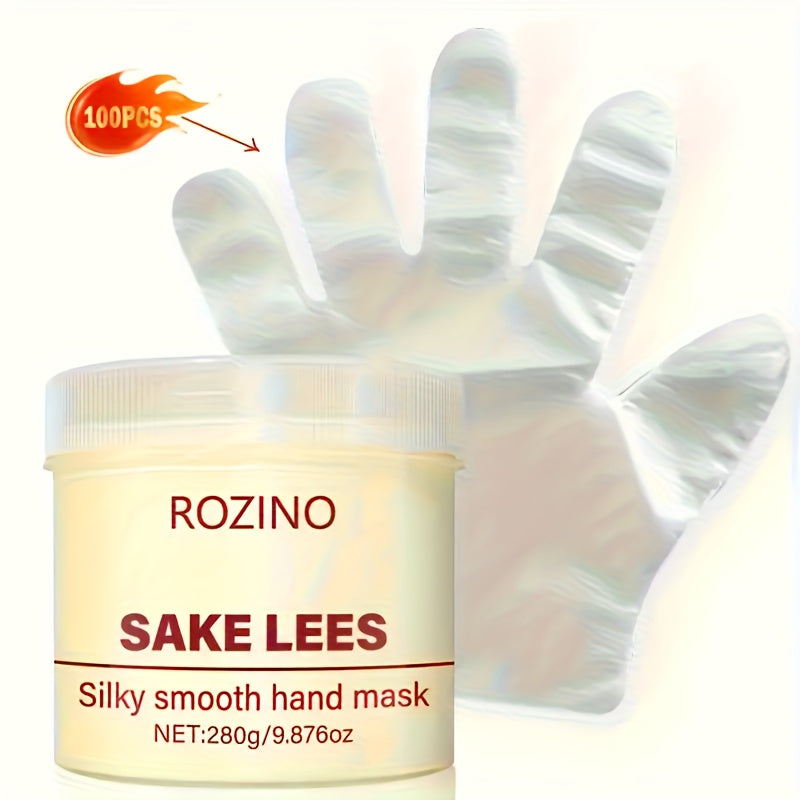 Hand Mask Moisturizing Treatment 280g Distillers Grains Licorice Brightening Formula for Dry Rough Peeling Hands Hypoallergenic Skin Care