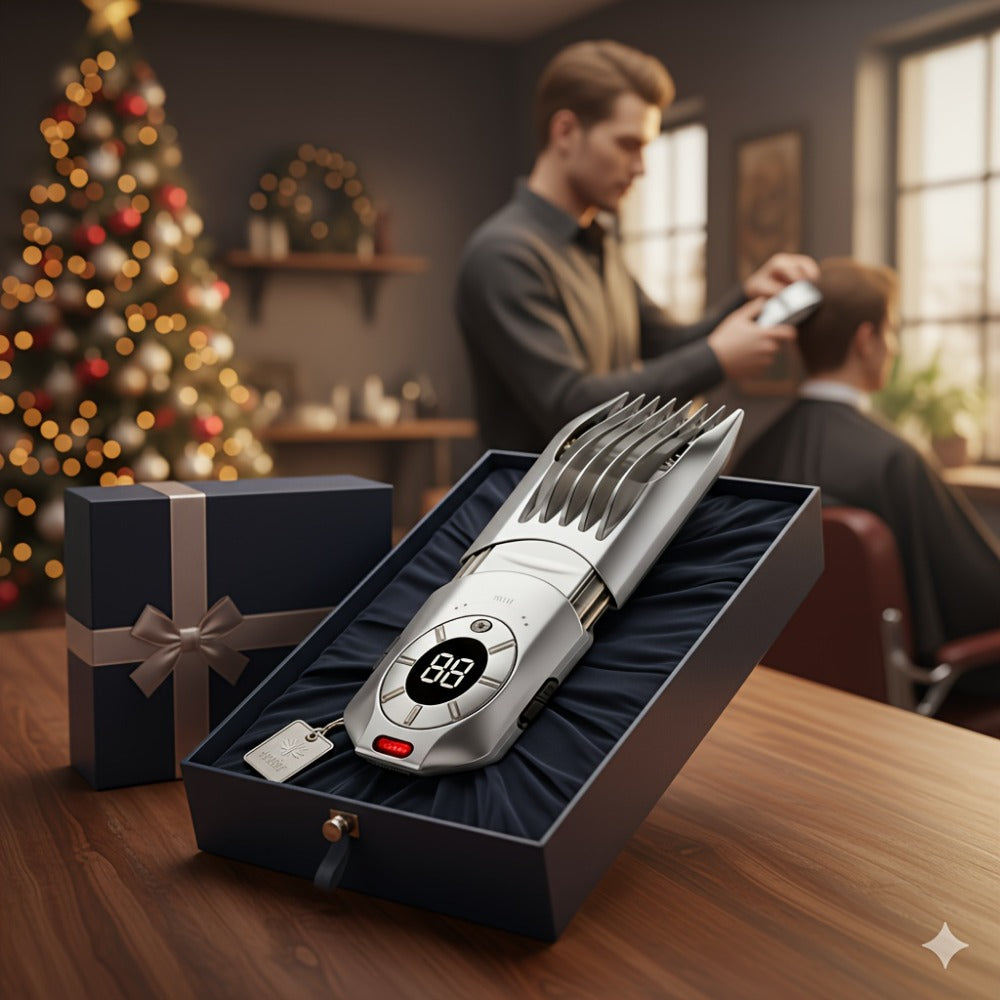 Men's Electric Hair Clipper Set/Professional Beauty And Hairdressing Set/Rechargeable Hair Clipper, Hair Carving Integrated, 5 Modes, Electric Clipper And Beard Trimmer, Hair Clipper Tool, LED Display Hair Clipper, Father's Day And Men's Day Gift