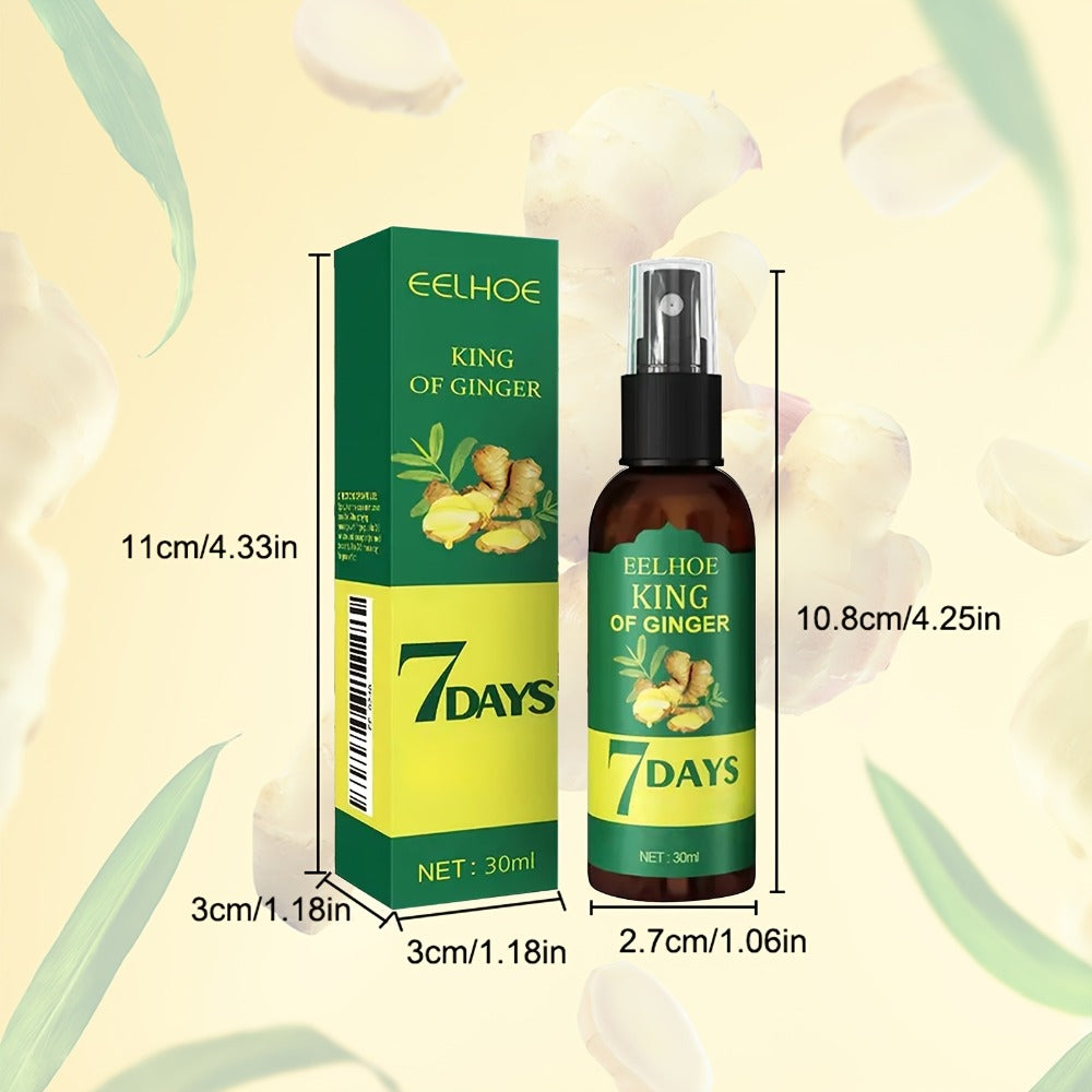 2 Bottles Of Ginger Hair Oil And Biotin Hair Serum, Suitable for All Hair Types, 7-day Ginger Nourishing Massage, Moisturizing And Hair Care, A Perfect Valentine's Day And Mother's Day Gift for Both Men And Women
