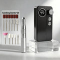 Rechargeable Electric Nail Drill, Professional Portable E-File for Acrylic Nails, Natural Extensions, and Gel Nails, Polishing Machine with 11 Grinding Bits and 20 Sanding Discs, Cordless High-Speed for Salon and Home Use, Women's Holiday Gift