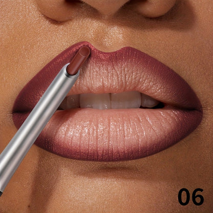 Lip Liner Pencil Matte Long Lasting Waterproof Non-Fading Non-Stick Precise Definition Smooth Glide Lip Outliner for All Day Wear