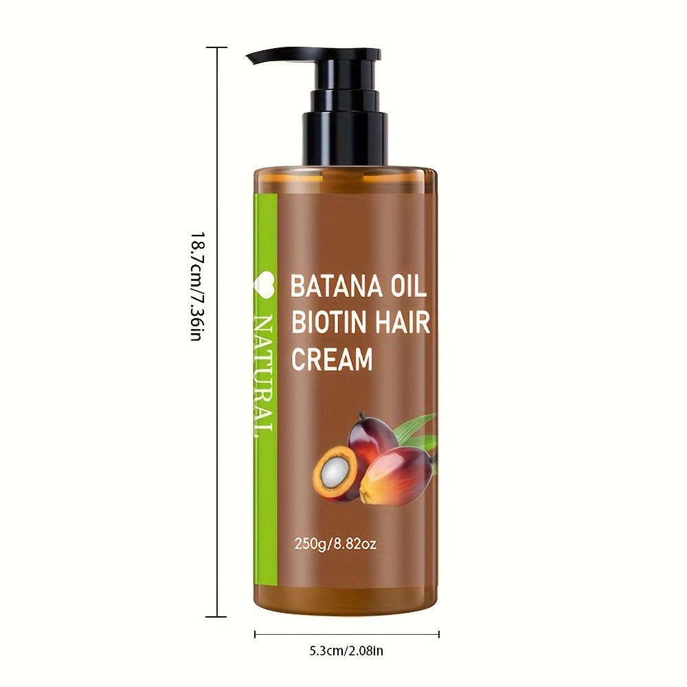 Batana Oil for Hair Growth - Unrefined Honduran Batana Oil 250g, Softening & Shine Enhancing, Repairs Dry Damaged Hair, Nourishes Scalp, Smoothing Effect for All Hair Types, 8.82oz