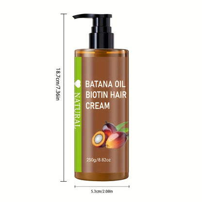 Batana Oil for Hair Growth - Unrefined Honduran Batana Oil 250g, Softening & Shine Enhancing, Repairs Dry Damaged Hair, Nourishes Scalp, Smoothing Effect for All Hair Types, 8.82oz
