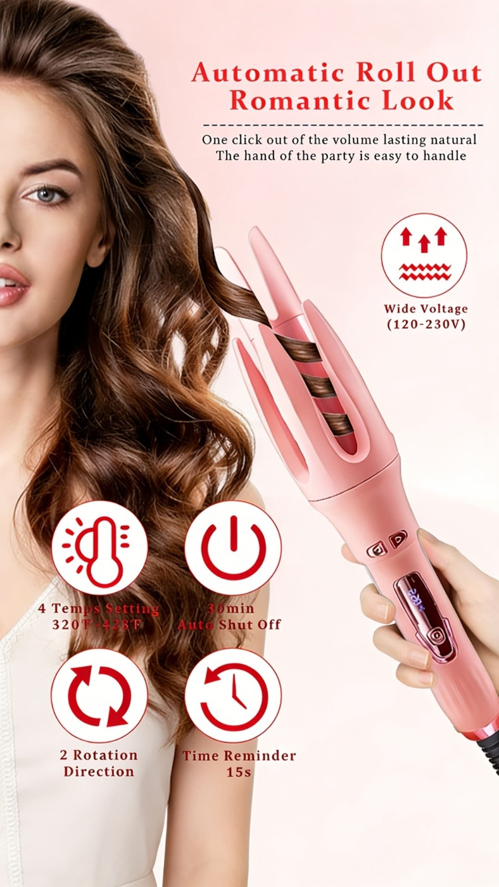 American-Style Hair Curlers, Automatic Curling Irons Perfect Birthday Gifts for Women. These Rotary Curling Irons Are Also Great As Caring Gifts, Especially for Mothers. LEFINEE Products Make Great Christmas Gifts