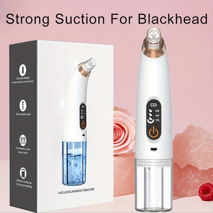 Blackhead Remover Pore Cleanser Kit USB Rechargeable 3-Intensity Suction Vacuum with Multiple Nozzles Ergonomic Skincare Device for Deep Pore Cleaning