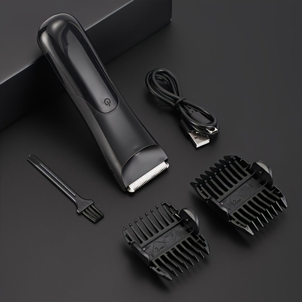 Men'S Groin And Body Hair Trimmer, Electric Ball Trimmer Public Trimmer, with 2 Protective Cover Kits, Ceramic Blade Head, Dry And Wet Shaver-Usb Rechargeable Electric Shaver, 500Mah Lithium Battery Gift Set, Valentine'S Day Gifts, Father'S Day Gift