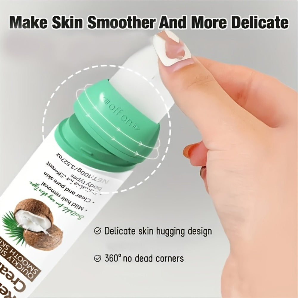Use Once For, 3-Month Effectiveness, 100g Coconut Hair Removal Cream, Instant Hair Removal, Non Irritating To The Light Beige, Smooth And Residue Free Semi Permanent, Used For Hair Removal On The Face, Lips, Armpits, Legs Arms And Private Areas