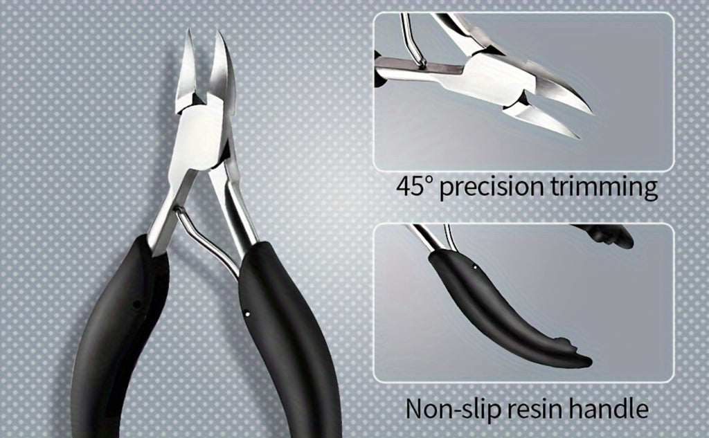Heavy Duty Thick Toenail Clippers Set - Wide Jaw Opening Straight Nail Clipper, Angled Nail Clipper And Nail File, Large Nail Clippers For Men Seniors Women