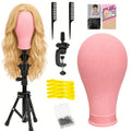 Adjustable Wig Stand 22 Inch Adjustable Reinforced Wig Stand with Mannequin Head | for Wigs, Cosmetology, Manikin Head Set