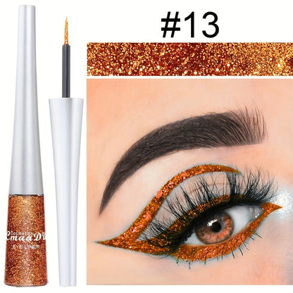 Glitter Liquid Eyeliner Set 16 Colors Sparkling Eye Liner Kit Waterproof Long Lasting Party Stage Festival Makeup Beauty Tool