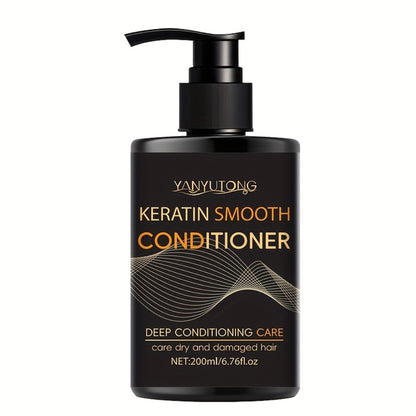 Keratin Shampoo and Conditioner Set - Moisturizing Hair Care for Color-Treated & Heat-Damaged Hair, Prevents Breakage & Split Ends, Smoothing Professional Formula, 6.76oz Each (2PCS)