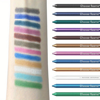Eyeliner Pencil Set 12 Colors 2-in-1 Eyeliner Eyeshadow Matte Waterproof Long Lasting Eye Makeup Kit Easy to Apply for All Looks