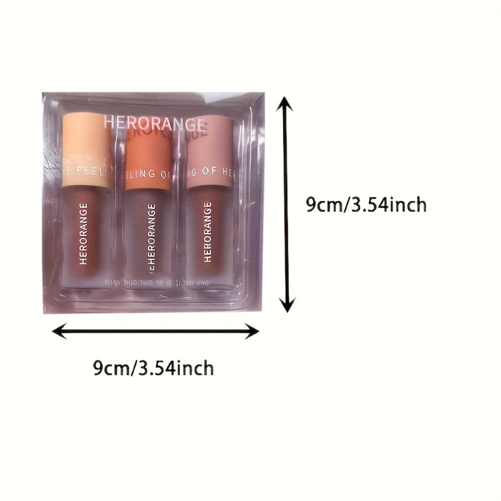 Matte Liquid Lipstick & Eyeshadow 2-in-1 Set 6PCS Velvet Chocolate Nude Brown Long-Lasting Waterproof Anti-Smudge Lip Glaze for Daily Party Stage Makeup