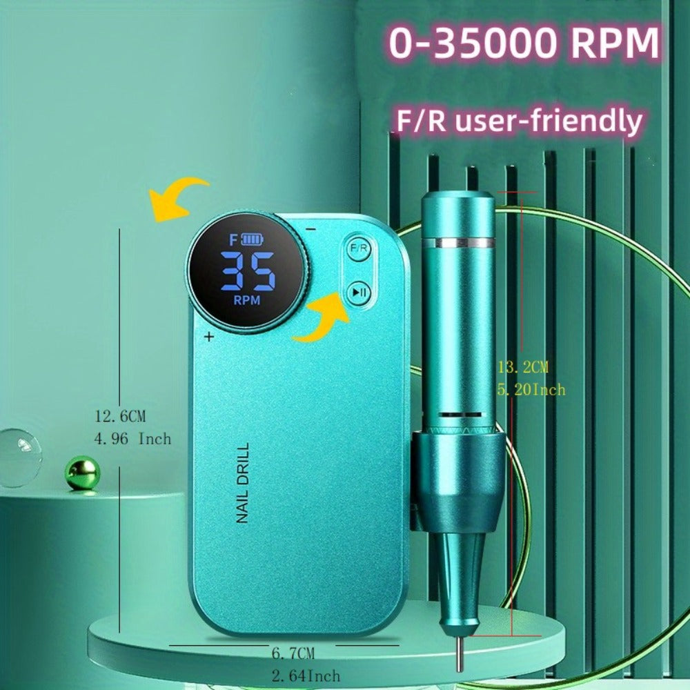 High-power Electric Nail Polisher And Nail Remover For Home And Salon Use, Rechargeable Nail Polishing Machine For Manicure, Pedicure, And Dead Skin Removal, A Perfect Gift For New Year And Christmas.