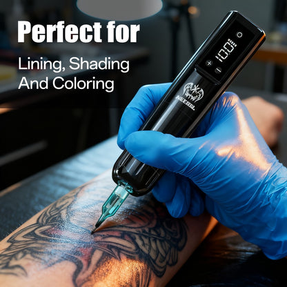 Wireless Rotary Tattoo Pen Machine Neebol Cordless Tattoo Gun with Screen Display Lightweight Upgraded Design with Cartridge Needles for Beginners & Artists