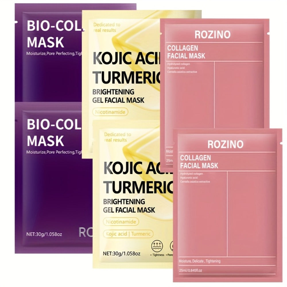 15pcs Bio-collagen Powerful Moisturizing Mask Set, Deeply Moisturizes The Skin, Making The Face More Hydrated, Delicate And Bright, It Is Suitable For Dry, Dull And Sagging Skin, Facial Skin Care, Collagen Mask, Facial Masks For Men And Women