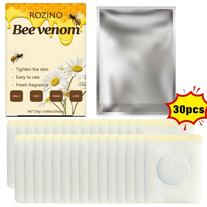 30pcs Bee Venom Navel Patches: Infused With Natural Botanical Ingredients, Featuring A Fresh Scent And Long-lasting Adhesion. Ideal For Body Care.Suitable For All Skin Types.