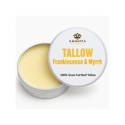 Tallow Balm Grass-Fed Moisturizer Natural Handcrafted Skin Balm for Dry Skin Hands Legs Body 3 Scents Chamomile Rose Honey Frankincense Myrrh Nourishing Whipped Tallow Skin Care Balm Unisex
