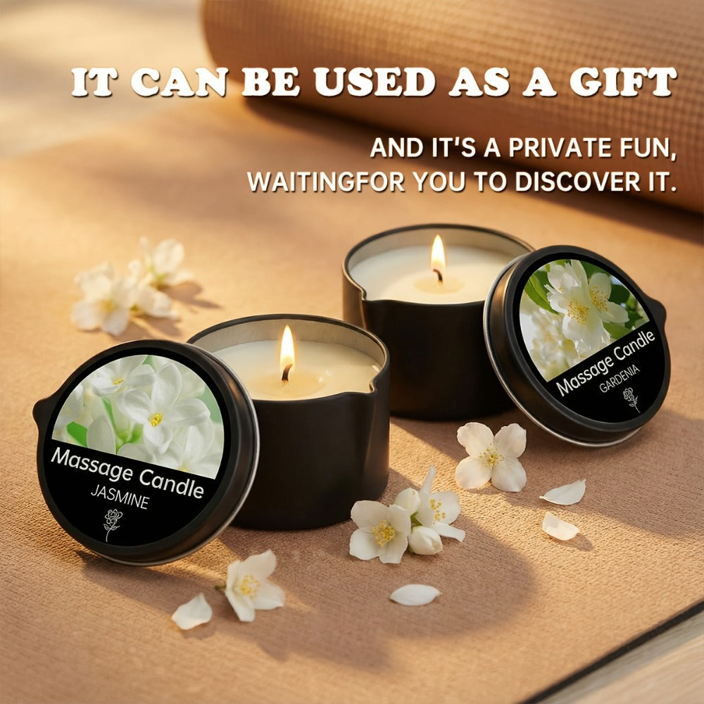 EVODUCK 6pcs/2pcs/1pc 2-In-1 Massage Oil Candle with Essential Oil Luxury Scented Candle with Soy Wax – Warm Moisturizing Body Lotion – Nail Salon, Spa, Pedicure, Beauty, Wedding, Christmas, Valentine'S Day Gift for Women (Total 12Oz/ – Each 2Oz)