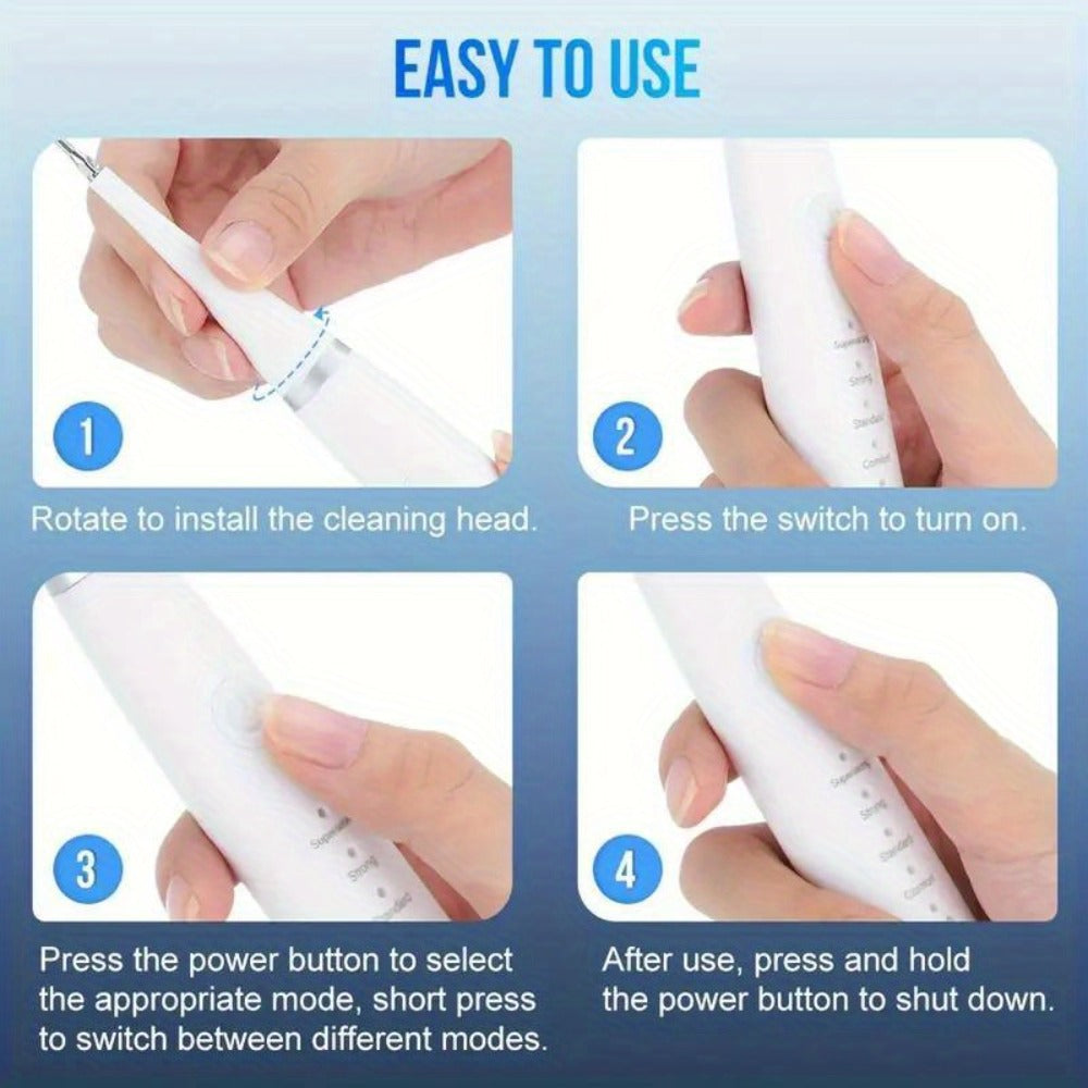 Electric Teeth Cleaner, USB Rechargeable Teeth Cleaning Tool Kit, 5 Cleaning Modes, Promote Gum Health, Suitable for Family And Friends Holiday Gifts