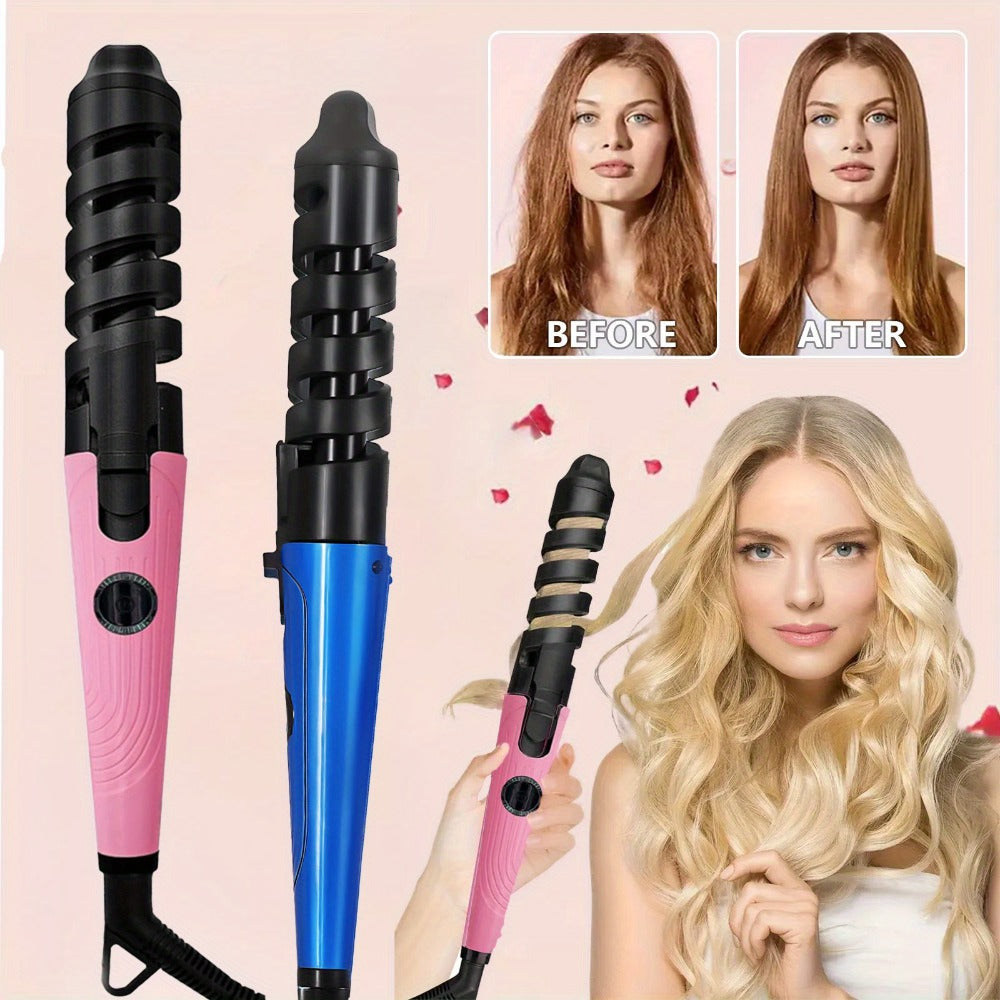 Professional Automatic Spiral Curling Iron, Ceramic Automatic Curling Iron, Anti-Tangle And Easy to Operate, Hair Styling, Hair Tools, Birthday Christmas Gift (Includes: 1 Comb And 2 Hair Clips)