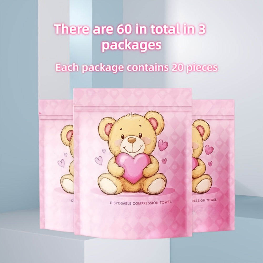 3 Packs Of 60 Disposable Face Towels, Enlarged And Thickened Convenient Compressed Towel Travel Pack, Very Suitable For Essential Water-absorbing And Convenient Face Towels When Going Out, Traveling And On Business Trips