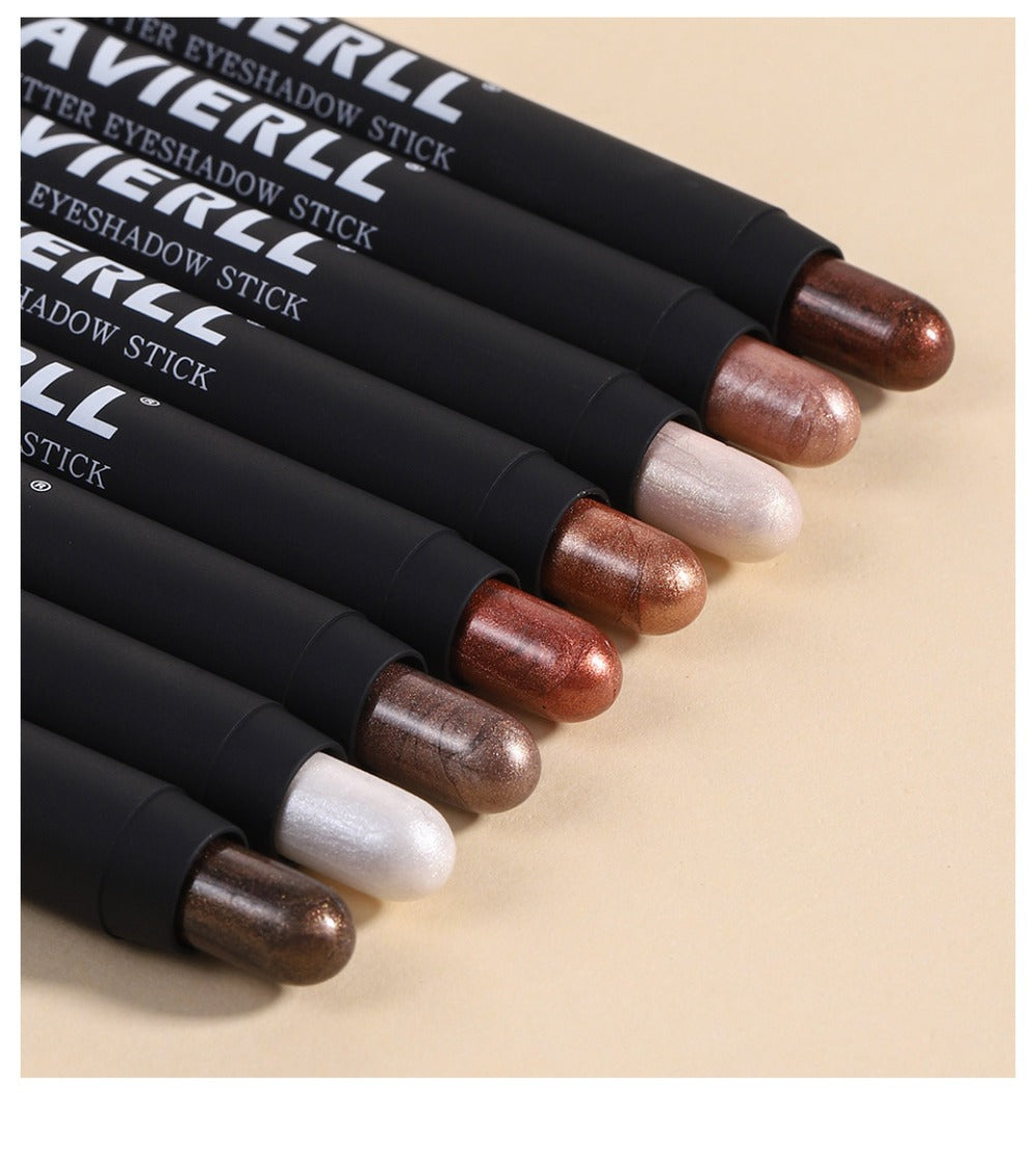 Eyeshadow Stick Set 8PCS Waterproof Long-Lasting - Shimmer, Pearlescent & Matte Eye Shadow Pencil for Smoky, Natural & Glitter Looks, Blendable Creamy Formula, Gift for Her