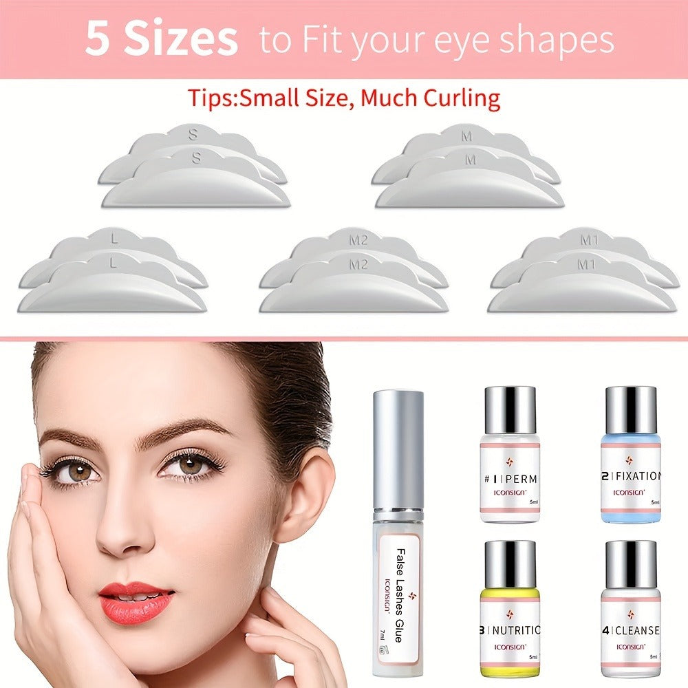 ICONSIGN Lash Lift Kit, Calia Perm Eyelash Enhancer Makeup Tools, Lifting Eyelashes Lasting 6-8 Weeks