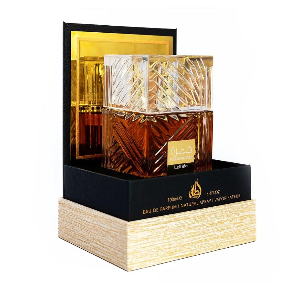 Lattafa Khamrah Eau de Parfum Spray Unisex 3.4 Oz Aromatic Sweet Spicy Scent