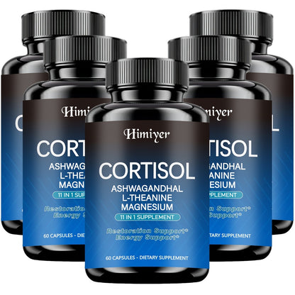 Ashwagandha & Rhodiola Rosea Capsules for Cortisol Control, Energy & Restful Sleep – with L-Theanine & Magnesium for Stress Relief & Mood Support | 60 Capsules | ShopVora UK