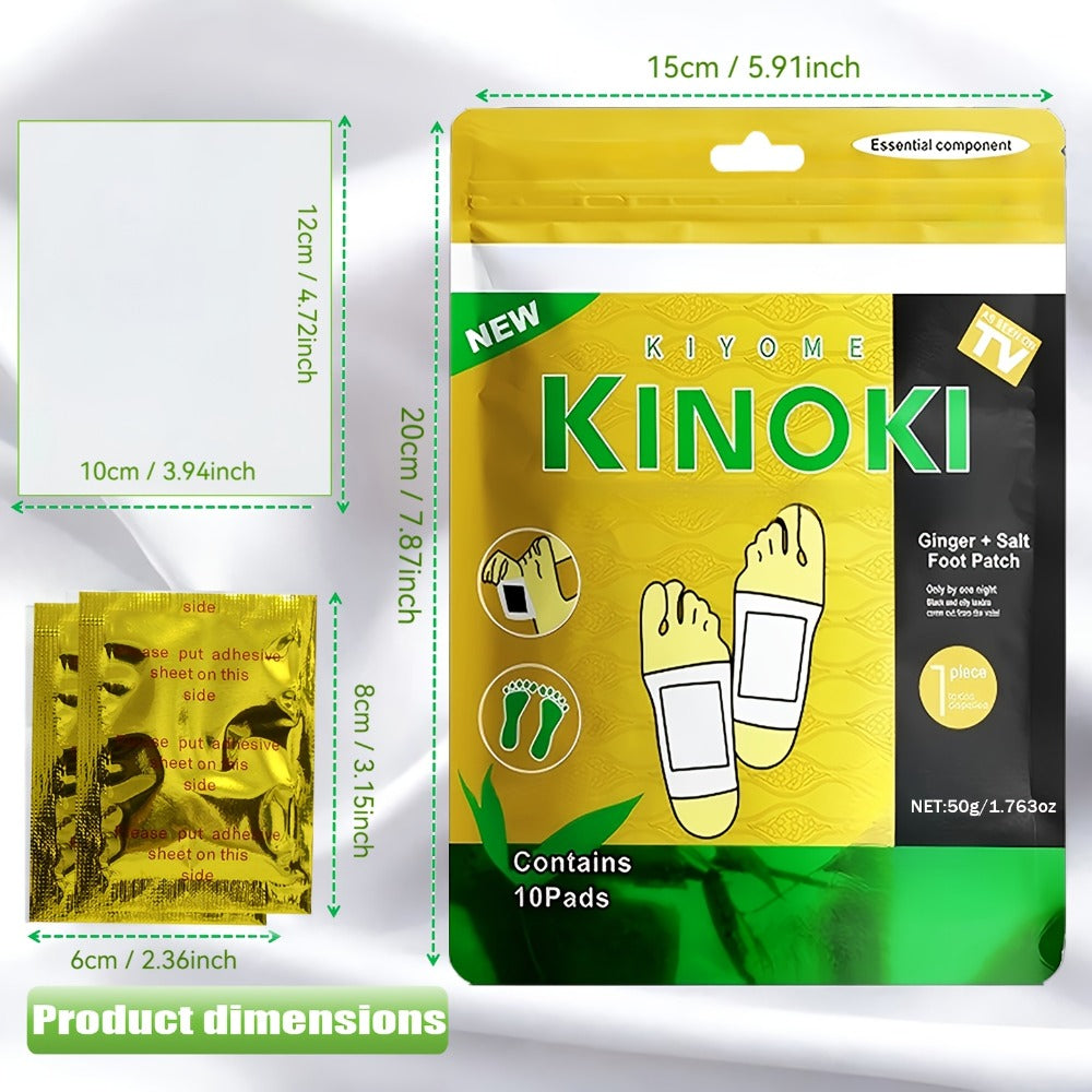 Foot Detox Patches Bamboo Vinegar & Ginger — Deep Cleansing Foot Pads, Natural Plant Ingredients, Alcohol-Free Moisturizing Foot Care Patch | 60 or 160 Pcs Set