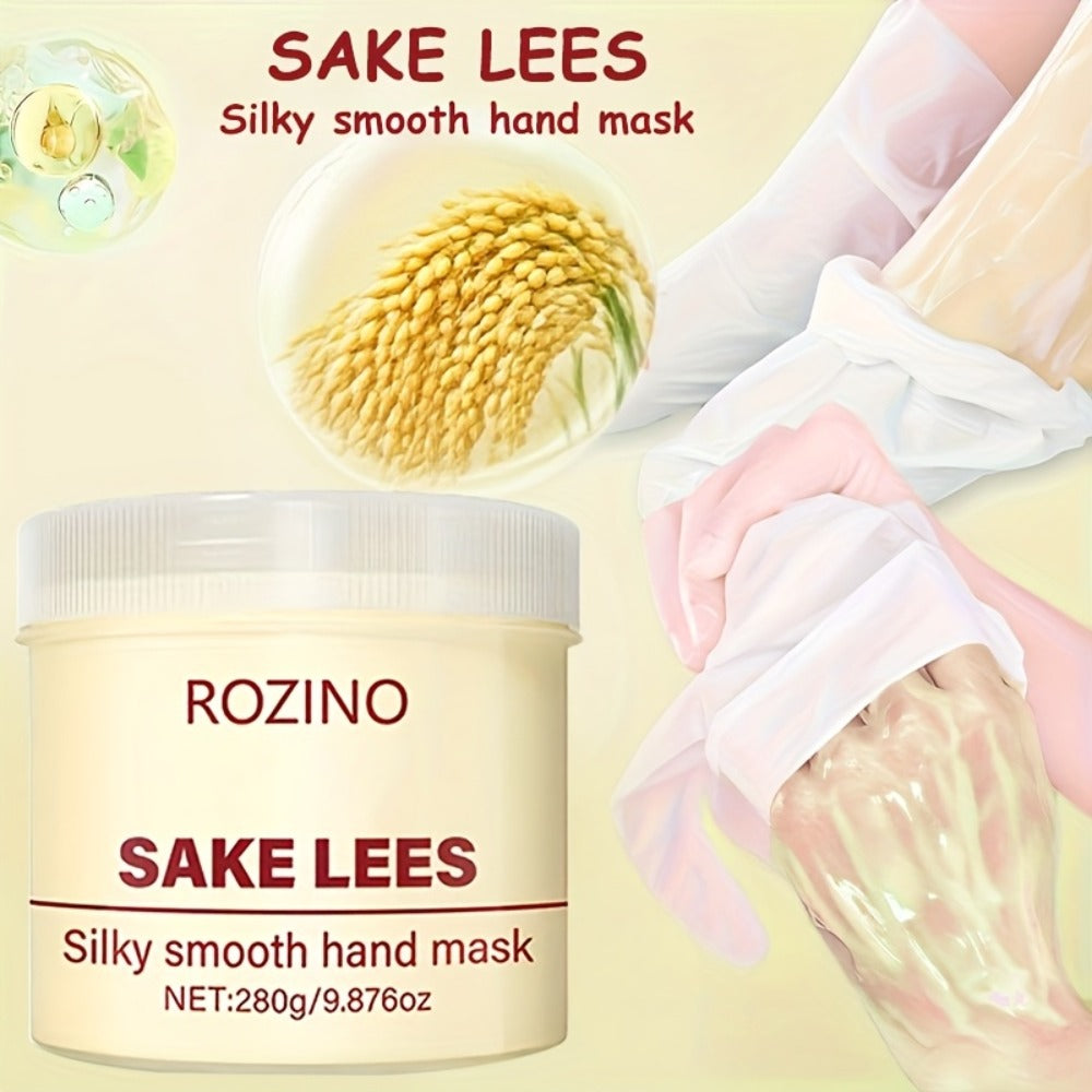 Hand Mask Moisturizing Treatment 280g Distillers Grains Licorice Brightening Formula for Dry Rough Peeling Hands Hypoallergenic Skin Care