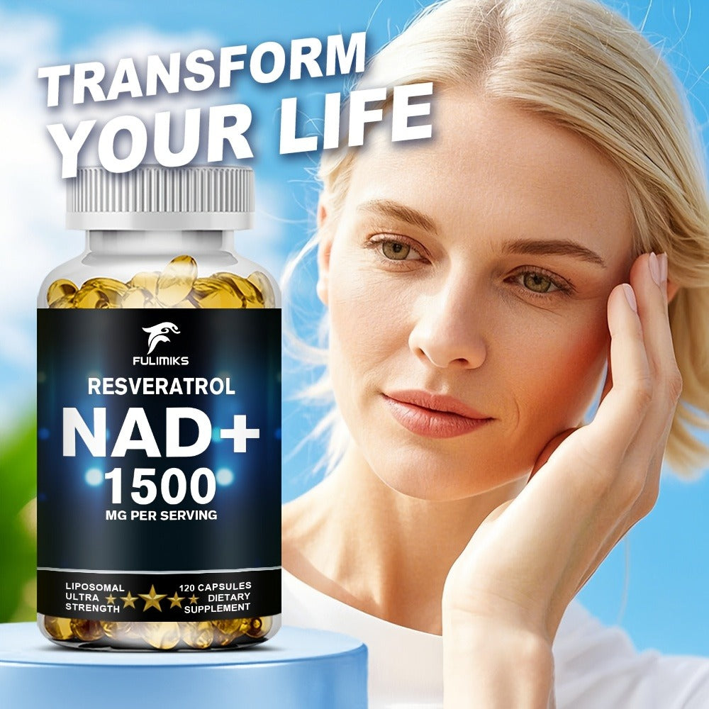 120 NAD+ Supplement Capsules with Resveratrol | Daily Vitality, for Men and Women, Brand: FULIMIKS