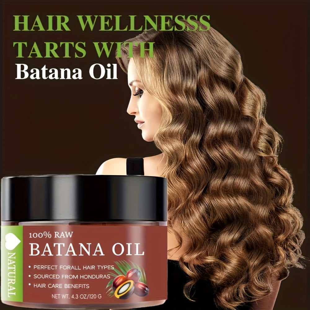 Batana Oil Hair Treatment 4.23oz Honduras Pure Moisturizing Smoothing Dry Hair Scalp Care Nourishing Strengthening Shine-Boosting Natural Hair Oil for All Hair Types Men Women