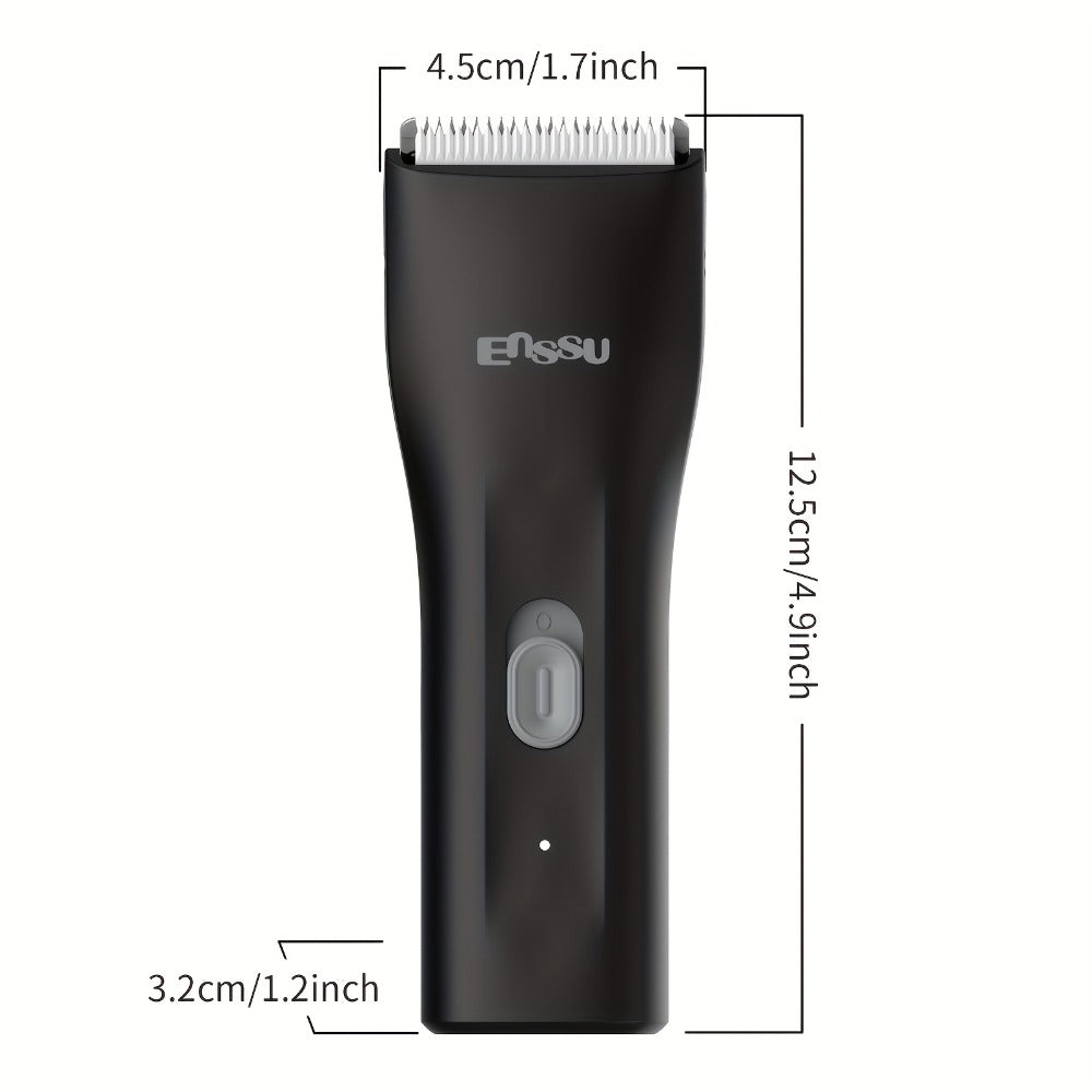 Ball Trimmer for Men - IPX7 Body Hair Trimmer, Ceramic Blade, Battery Display, Replaceable Blade Head, Electric Groin & Pubic Shaver, ES006