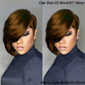 Short Pixie Cut Wig with Bangs 8 Inch Straight Virgin Layered Wigs Throw On and Go Glueless Wigs for Women Daily Party Wig