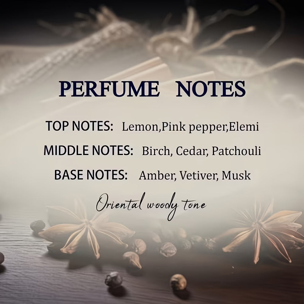 Alcohol-Free Perfume Oil for Men Blue Crystal Skull Bottle 30ml Woody Cologne Long Lasting Portable Travel Fragrance Unique Gift for Him