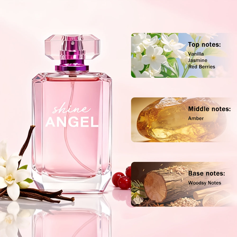 [Gift Giving] 3.4Fl Oz Women's Eau De Parfum Spray, Long-Lasting Fragrance, Notes of Vanilla, Jasmine, Red Berries Flavor, Perfect for Dating, Daily Life, Parties, Gift Giving